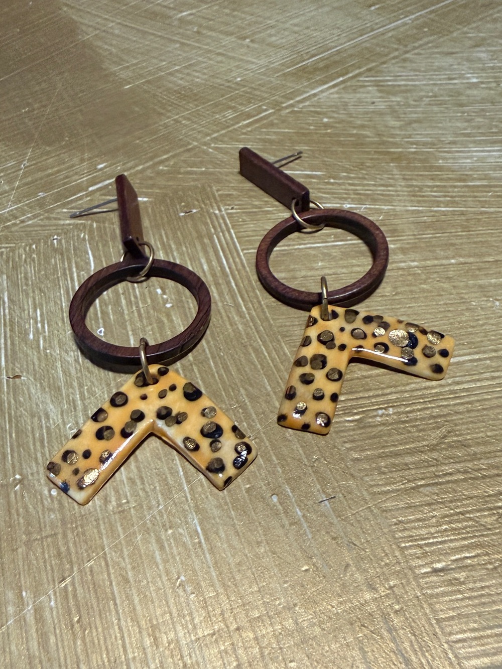 Cheetah dot earrings